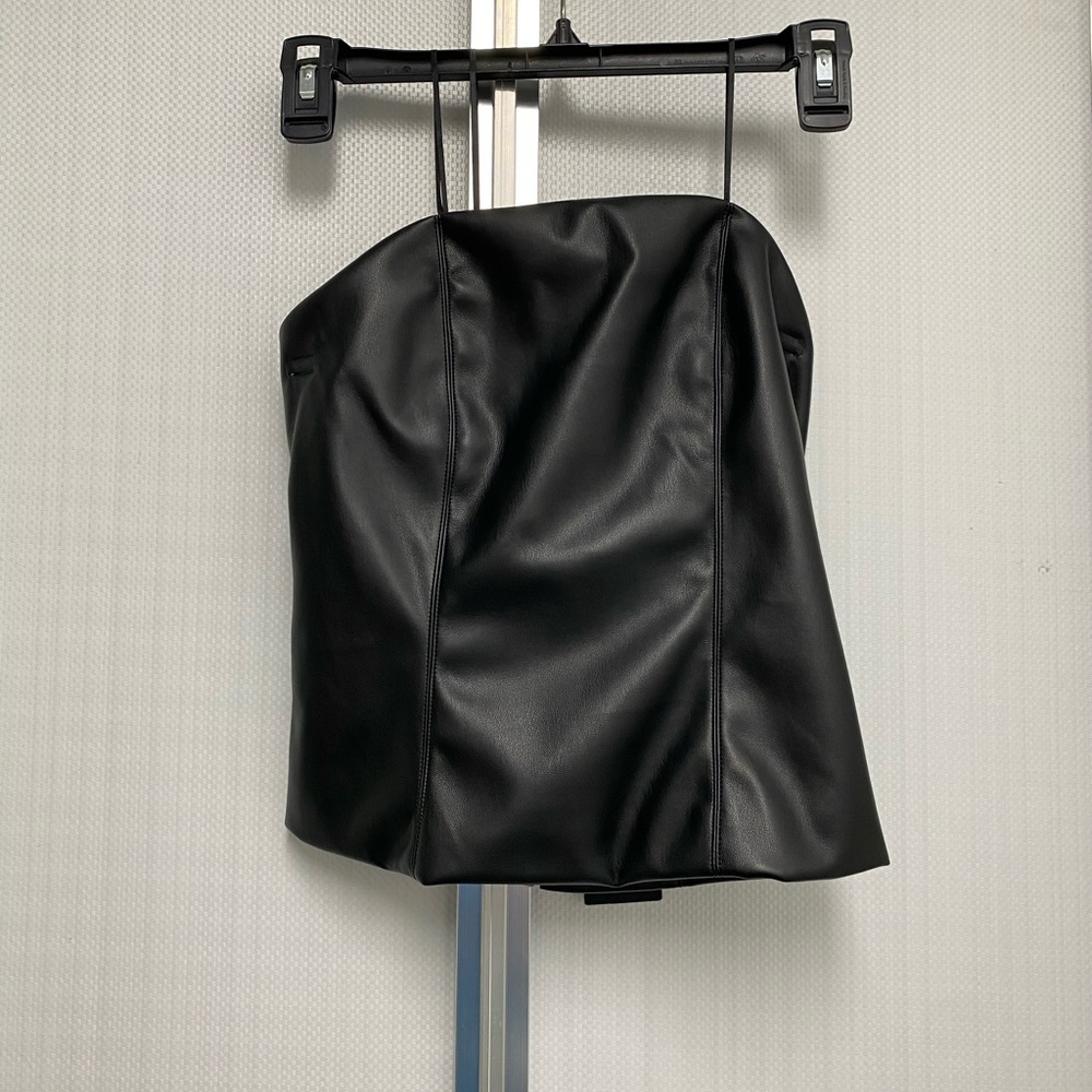 Sincerely Jules Black Faux Leather Top